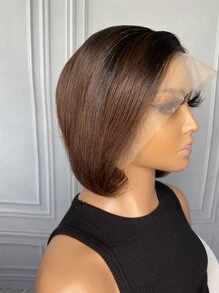 直筒13X4蕾絲正面假髮8英寸1B4顏色短假髮漸層顏色 - S1/4 - 查看 4