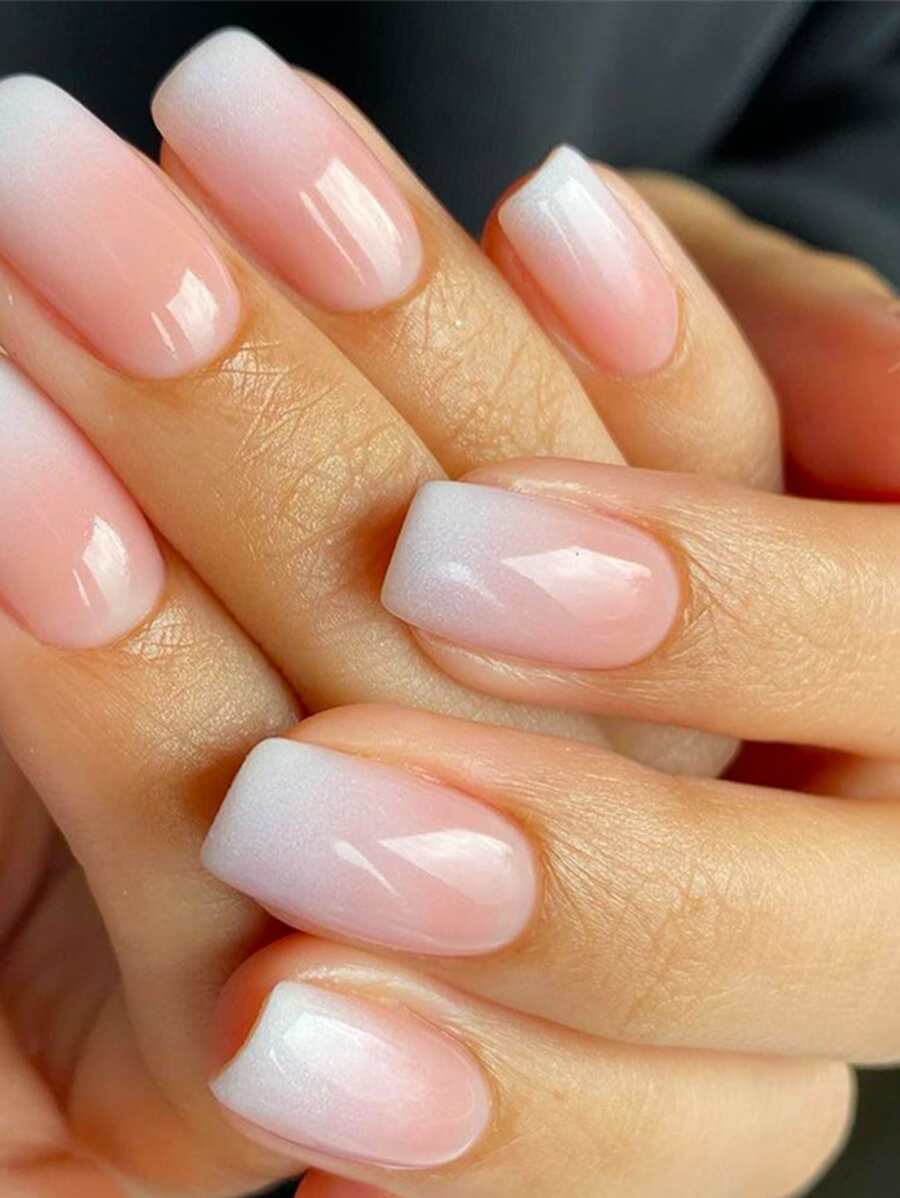 Trở nên quyến rũ hơn với 24 móng tay giả hình vuông ngắn màu hồng và 1 dũa móng tay & 1 tờ băng dán móng tay ấn vào dụng cụ làm móng - Nhiều màu - Xem 1