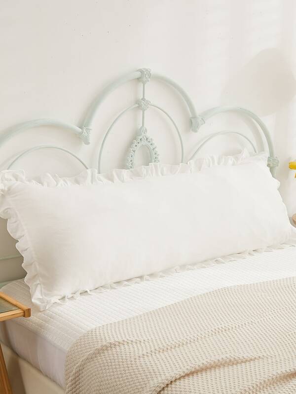 1pc Ruffle Decor Body Pillowcase Without Filler