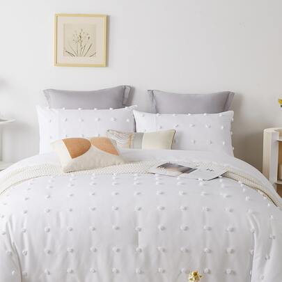 Pom Pom Decor Duvet Cover Set Without Filler