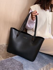 字母图案单肩托特包，母亲节送给妈妈的礼物