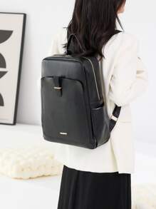 Ba lô chức năng nữ màu trơn Có thể điều chỉnh được Thanh lịch - màu đen - Xem 1