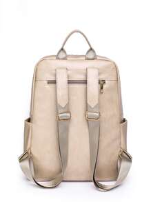 Metal Decor Classic Backpack - Apricot - View 4