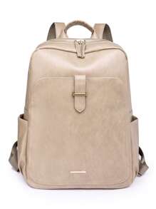 Metal Decor Classic Backpack - Apricot - View 5