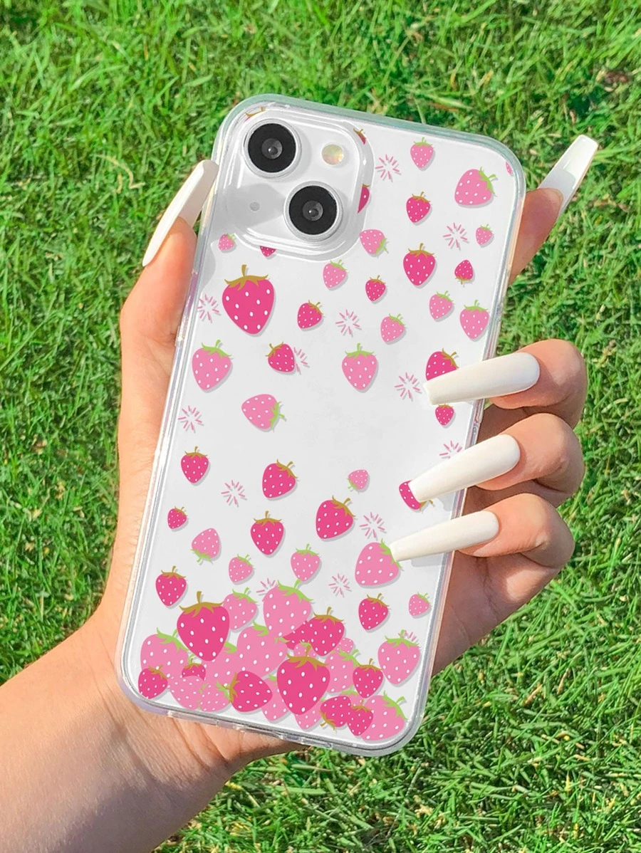 Funda de teléfono con estampado de fresa, versión internacional, no la versión nacional - Multicolor - Ver 1