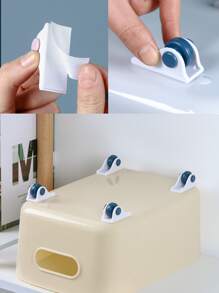 4 piezas Polea adhesivo de plástico - Rosa - Ver 5