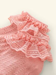 5雙嬰兒荷葉邊襪子 - 彩色 - 查看 4