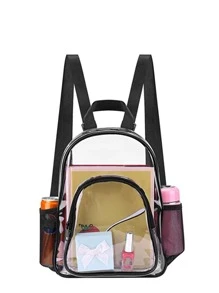 兒童極簡透明後背包 - 黑色 - 查看 1