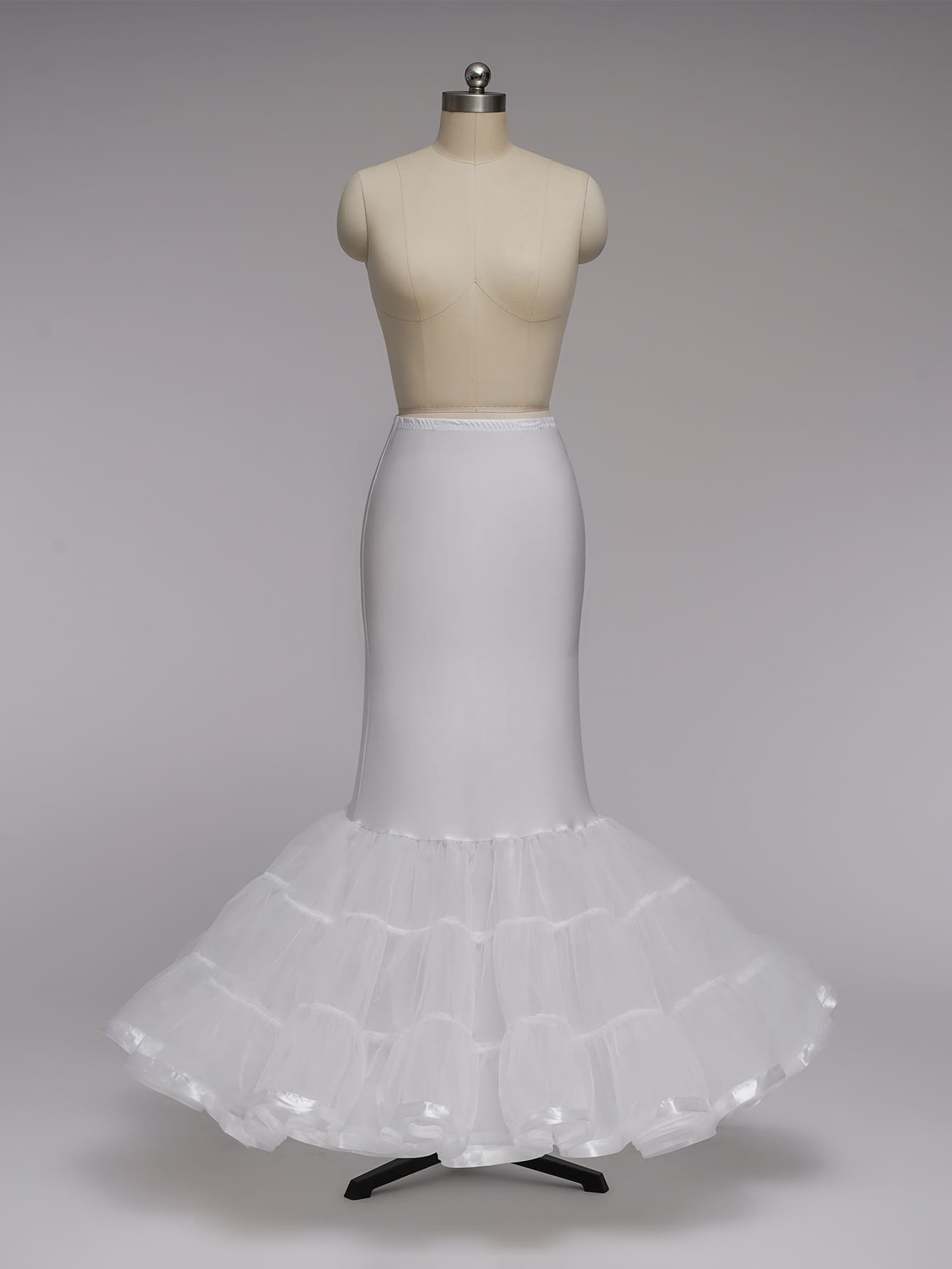 XKTRXF 1個crinoline Hoop Skirt Petticoat為人魚婚紗裙準備的 - 白色 - 查看 1