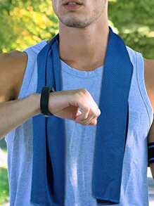 1pc Plain Sport Towel - Royal Blue - View 1