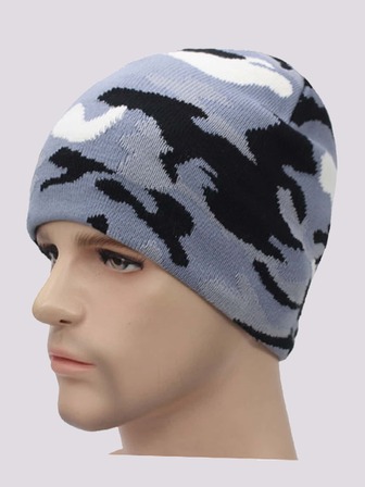 Hombres Gorro con patrón de camuflaje