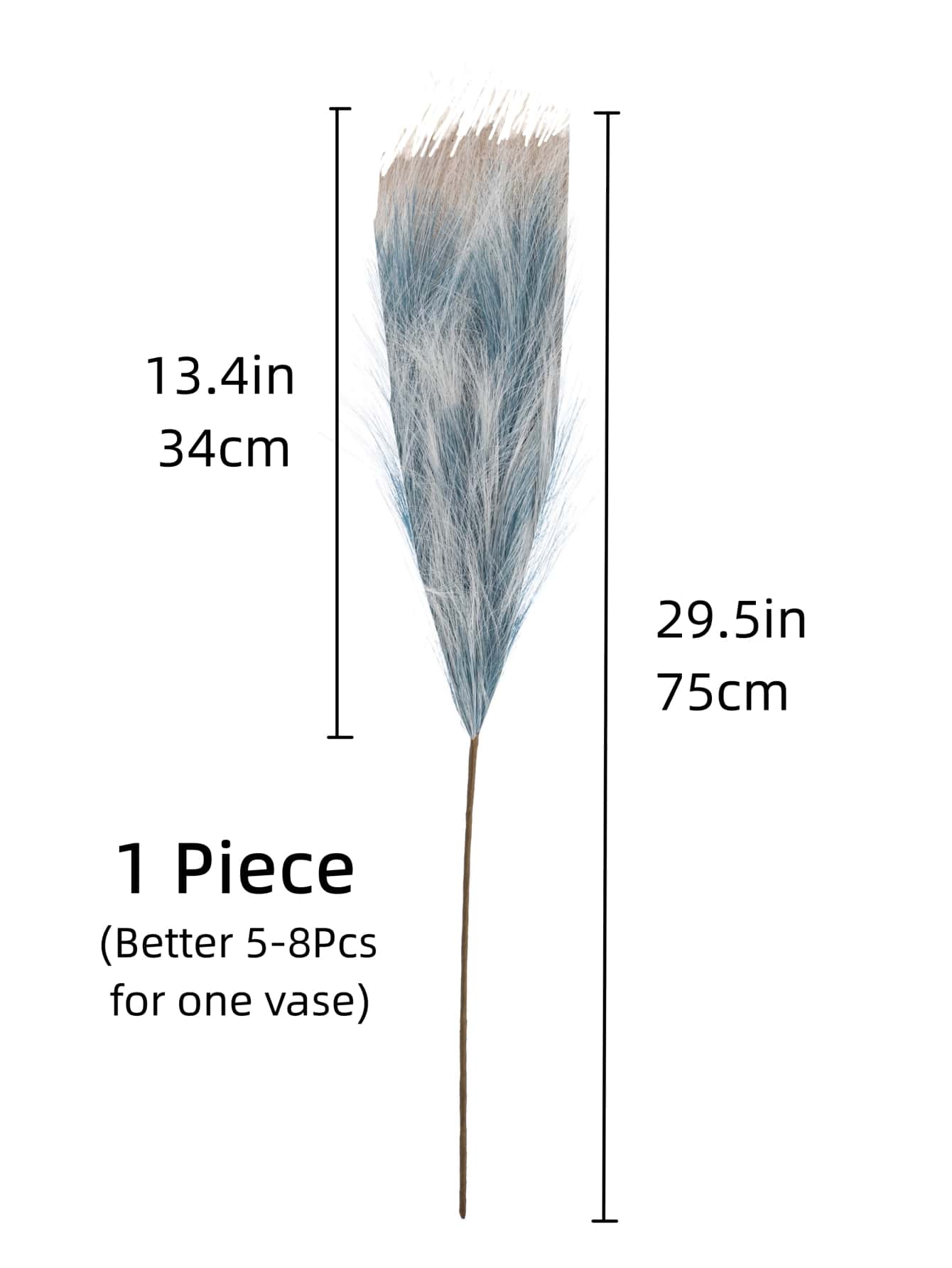 1pc Artificial Plant - Blue and White - View 3