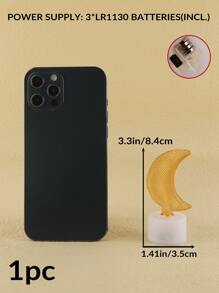 1入組月亮設計電子蠟燭 - 黃色 - 查看 4