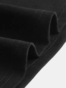 SHEIN BASICS Solid Tank Dress For Summer - Black - View 7