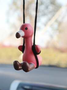 1pc Flamingo Design Car Hanging Ornament - Multicolor - View 3