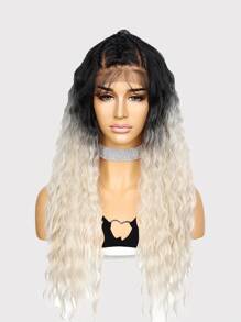 13*6 Lace Front Long Curly Synthetic Wig - Multicolor - View 3