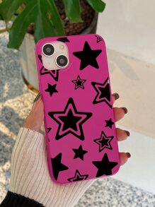 1 Hộp Đựng Tai Nghe Jelly Có Lỗ Lớn In Hình Ngôi Sao Màu Hồng Tương Thích Với IPhone - Nhiều màu - Xem 2