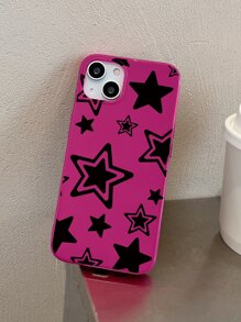 1 Hộp Đựng Tai Nghe Jelly Có Lỗ Lớn In Hình Ngôi Sao Màu Hồng Tương Thích Với IPhone - Nhiều màu - Xem 3