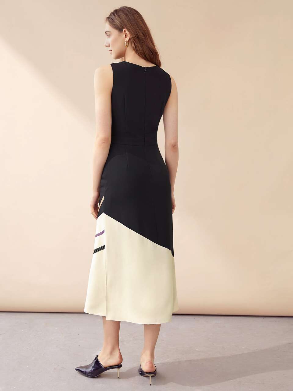 MOTF DRAPED SEQUIN DETAIL DRESS