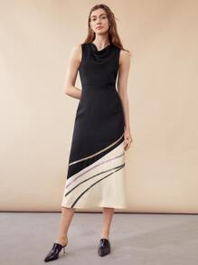 MOTF PREMIUM Vestido con fruncido con diseño de lentejuelas - Negro - Ver 6