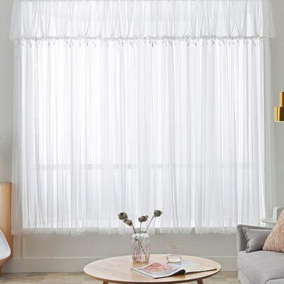 Solid Single Panel Sheer Curtain