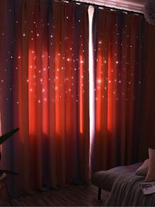 Star Hollow Ombre Single Panel Curtain - Multicolor - View 3