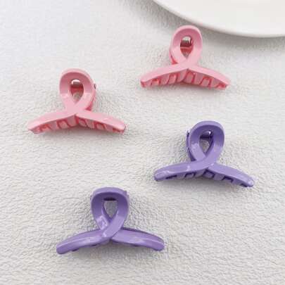 4pcs Solid Hair Claw