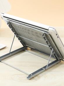 1pc Metallic Multi-color Adjustable Stand, Universal Cooling Stand For Laptop, Tablet, Phone - Silver - View 2