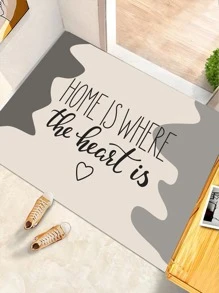 1pc Slogan Graphic Door Mat - Multicolor - View 4