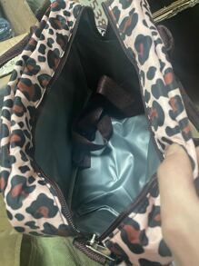 1pc Leopard Print Lunch Bag - Multicolor - View 4