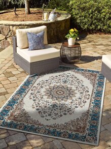 1入組幾何樣式防滑門墊 - 彩色 - 查看 1