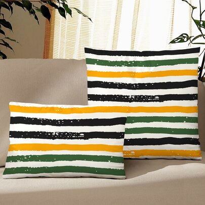 1pc Striped Pattern Cushion Cover Without Filler