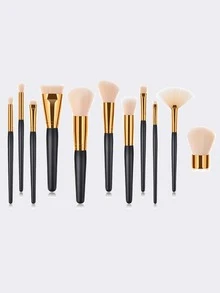 Bộ cọ trang điểm cầm tay 11 chiếc, Bộ cọ, Bộ cọ trang điểm, Bộ cọ trang điểm, Bộ trang điểm hoàn chỉnh, Bộ cọ trang điểm, Bộ trang điểm hoàn chỉnh, Bộ cọ, Bộ cọ trang điểm, Bộ quà tặng trang điểm - màu đen - Xem 2