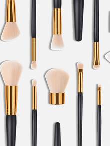 Bộ cọ trang điểm cầm tay 11 chiếc, Bộ cọ, Bộ cọ trang điểm, Bộ cọ trang điểm, Bộ trang điểm hoàn chỉnh, Bộ cọ trang điểm, Bộ trang điểm hoàn chỉnh, Bộ cọ, Bộ cọ trang điểm, Bộ quà tặng trang điểm - màu đen - Xem 4