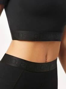 GLOWMODE FeatherFit™ Crop Short Sleeve Shirt - Black - View 8