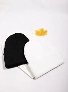 2pcs Solid Beanie