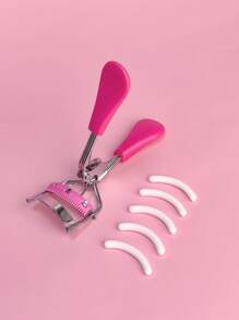 1 dụng cụ bấm mi & 5 miếng dán kèm lược chải mi dụng cụ trang điểm Dụng cụ uốn mi bền phù hợp với mọi hình dạng mắt một cách dễ dàng và an toàn Có được hàng mi cong lâu dài - Màu Hồng Tươi - Xem 1