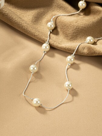 人造珍珠裝飾項鍊