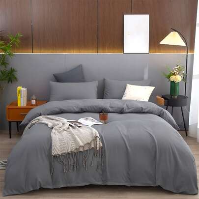 Solid Duvet Cover Set Without Filler