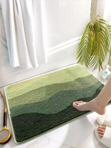 1 pieza Alfombra de entrada de bloques de color para decoración de baño - Multicolor - Ver 2