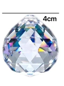 1pc Clear Glass Crystal Ball Prism Pendant - Clear - View 3