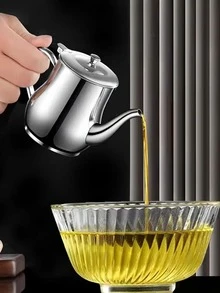 1 pieza Dispensador de aceite de acero inoxidable - Plateado - Ver 4