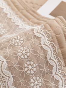 1 Chiếc Thêu Viền Ren Chần Gòn Sofa Khăn, Màu Be Ghế Sofa Chống Trơn Trượt Miếng, Hoàn Hảo Cho Tất Cả Các Mùa - Màu be - Xem 3