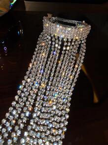 Rhinestone tua rua trang trí tóc clip - Bạc - Xem 6