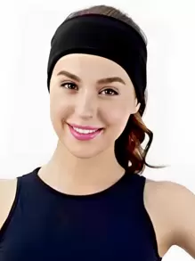 素色髮帶 - 黑色 - 查看 1