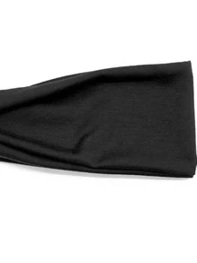 素色髮帶 - 黑色 - 查看 3