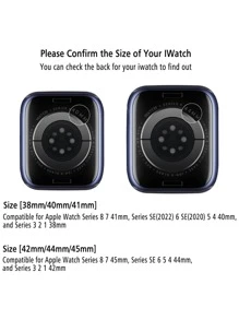 1入組兼容 Apple 智能手錶 Tpu 錶帶，帶保護殼，適用於 41 毫米 44 毫米 45 毫米/超 49 毫米 - 黑色 - 查看 4