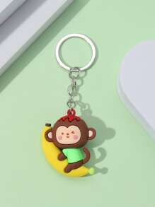 Llavero de mono & plátano accesorio - Multicolor - Ver 3