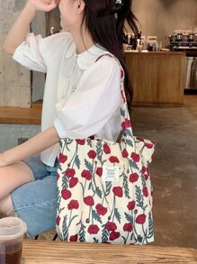 夏季超級清新歐美法式菱形迷你花卉時尚單肩包，情人節玫瑰愛戀之選，學生理想之選 - 彩色 - 查看 7