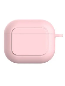Funda de auriculares liso complatible con Airpods - Rosa - Ver 2